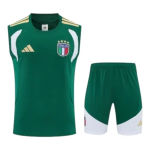 Kit Treino adulto - Camisa e Shorts - Seleção Itália Adidas 26/27 - Branco e verde