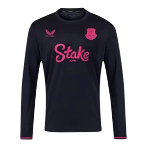 Camisa Everton IV 25/26 manga longa - Torcedor Castore Masculina - Azul com detalhes em rosa Com Patrocínio