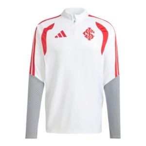 Camisa Internacional Treino 26/27 manga longa - Torcedor Adidas Masculina - Branca e cinza
