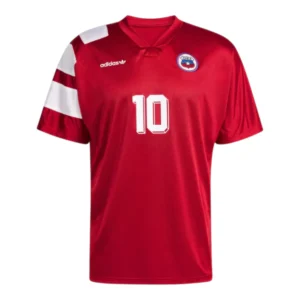 Camisa Retrô Seleção Chile 1994 - Masculina Adidas - Vermelha com detalhes em branco