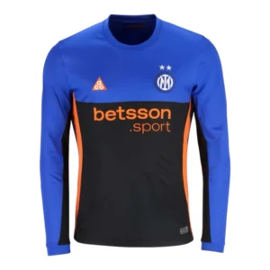 Camisa Inter de Milão IV 25/26 manga longa - Torcedor Nike ACG Masculina - Azul e preta com detalhes em laranja