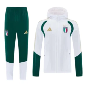 Conjunto Seleção Itália Treino 26/27 - Masculino Adidas - Branco e verde