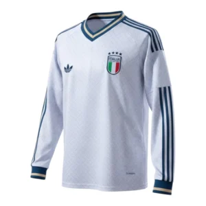 Camisa Seleção Itália II 26/27 manga longa - Torcedor Adidas Masculina - Branca com detalhes em azul