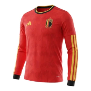 Camisa Seleção Bélgica I 26/27 manga longa - Torcedor Adidas Masculina - Vermelha