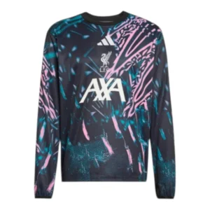 Camisa Liverpool Pré-jogo 26/27 manga longa - Torcedor Adidas Masculina - Preta