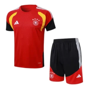 Kit Treino adulto - Camisa e Shorts - Seleção Alemanha Adidas 26/27 - Vermelho e preto