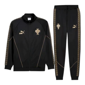 Conjunto Seleção Portugal Edição especial Pantera Negra 26/27 - Masculino Puma - Preto com detalhes em dourado