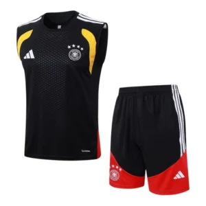Kit Treino adulto - Camisa e Shorts - Seleção Alemanha Adidas 26/27 - Preto e vermelho