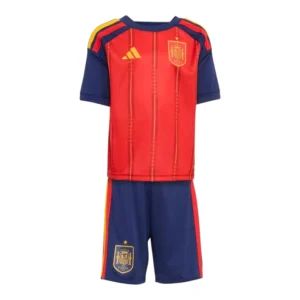 Kit Infantil Seleção Espanha I 26/27 - Adidas - Vermelho e azul