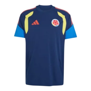 Camisa Seleção Colômbia Treino 26/27 - Torcedor Adidas Masculina - Amarela - Azul com detalhes em amarelo