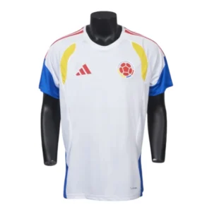 Camisa Seleção Colômbia Treino 26/27 - Jogador Adidas Masculina - Branca com detalhes em azul e amarelo