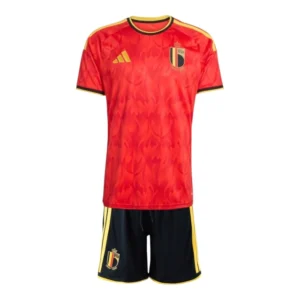 Kit Infantil Seleção Bélgica I 26/27 - Adidas - Vermelho e preto