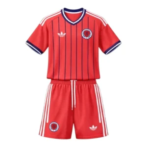 Kit Infantil Seleção Escócia II 26/27 - Adidas - Rosa com detalhes em azul