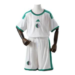 Kit Infantil Seleção Argélia I 26/27 - Adidas - Branco e verde