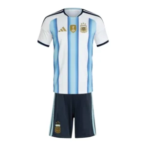 Kit Infantil Seleção Argentina I 26/27 - Adidas - Branco e azul