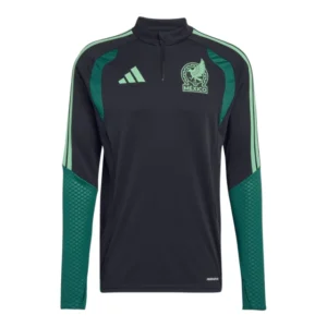 Camisa Seleção México Treino 26/27 manga longa - Torcedor Adidas Masculina - Preta e verde