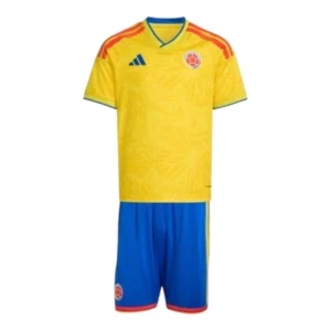 Kit Infantil Seleção Colômbia I 26/27 - Adidas - Amarelo e branco