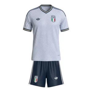 Kit Infantil Seleção Itália II 25/26 - Adidas - Branco e azul