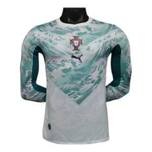 Camisa Seleção Portugal II 26/27 manga longa - Jogador Puma Masculina - Verde e branca