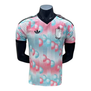 Camisa Seleção Bélgica II 26/27 - Jogador Adidas Masculina - Azul e rosa