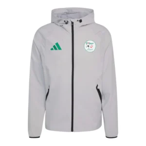 Jaqueta Corta-Vento Seleção Argélia Treino 26/27 - Masculina Adidas - Cinza