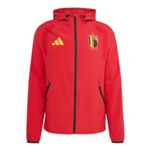 Jaqueta Corta-Vento Seleção Bélgica Treino 26/27 - Masculina Adidas - Vermelha