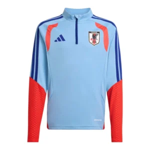 Camisa Seleção Japão Treino 26/27 manga longa - Torcedor Adidas Masculina - Azul e laranja