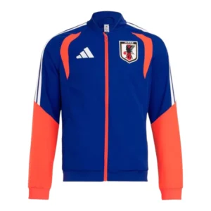 Jaqueta Corta-Vento Seleção Japão Treino 26/27 - Masculina Adidas - Azul e laranja