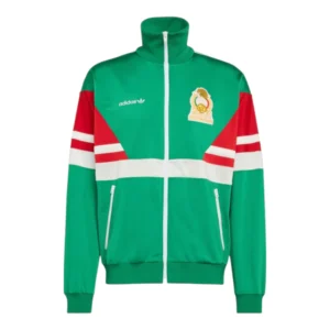Jaqueta Corta-Vento Retrô Seleção México 1986 - Masculina Adidas - Verde com detalhes em vermelho e branco