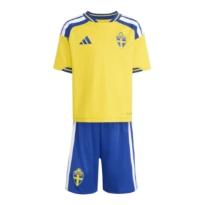Kit Infantil Seleção Suécia I 26/27- Adidas - Amarelo e azul