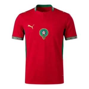 Camisa Seleção Marrocos I 26/27 - Torcedor Puma Masculina - Vermelha com detalhes em verde