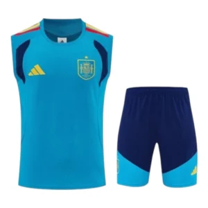 Kit Treino adulto - Camisa e Shorts - Seleção Espanha Adidas 26/27 - Azul