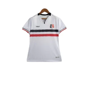 Camisa Santa Cruz II 24/25 - Torcedor Volt Feminina - Branca com detalhes em preto e vermelho